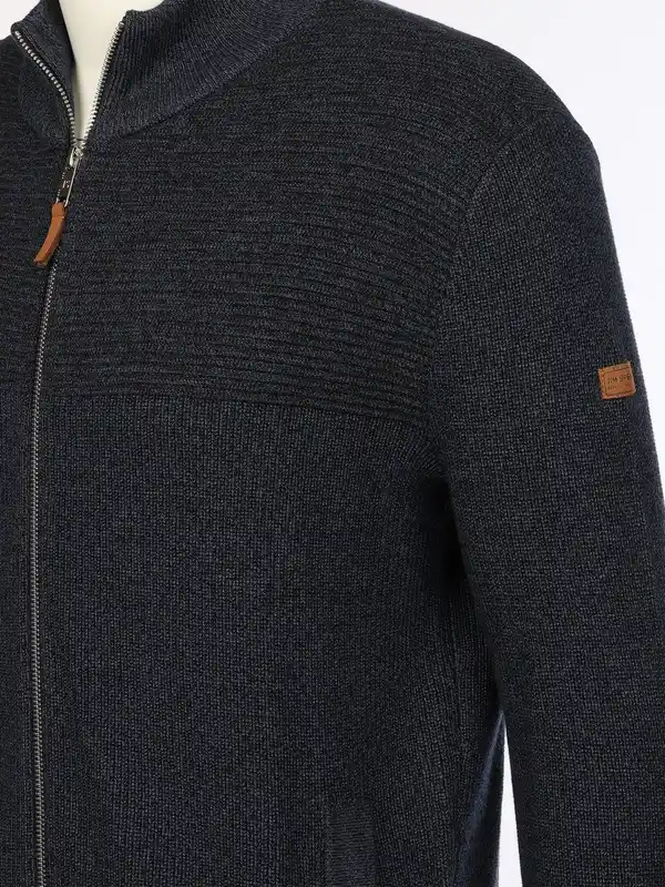 Bild 3 von Herren Strickcardigan mit Reißverschluss Blau