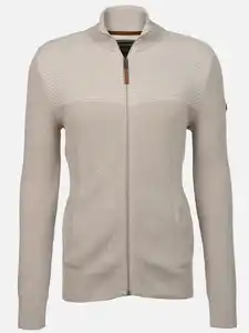 Herren Strickcardigan mit Reißverschluss Beige
