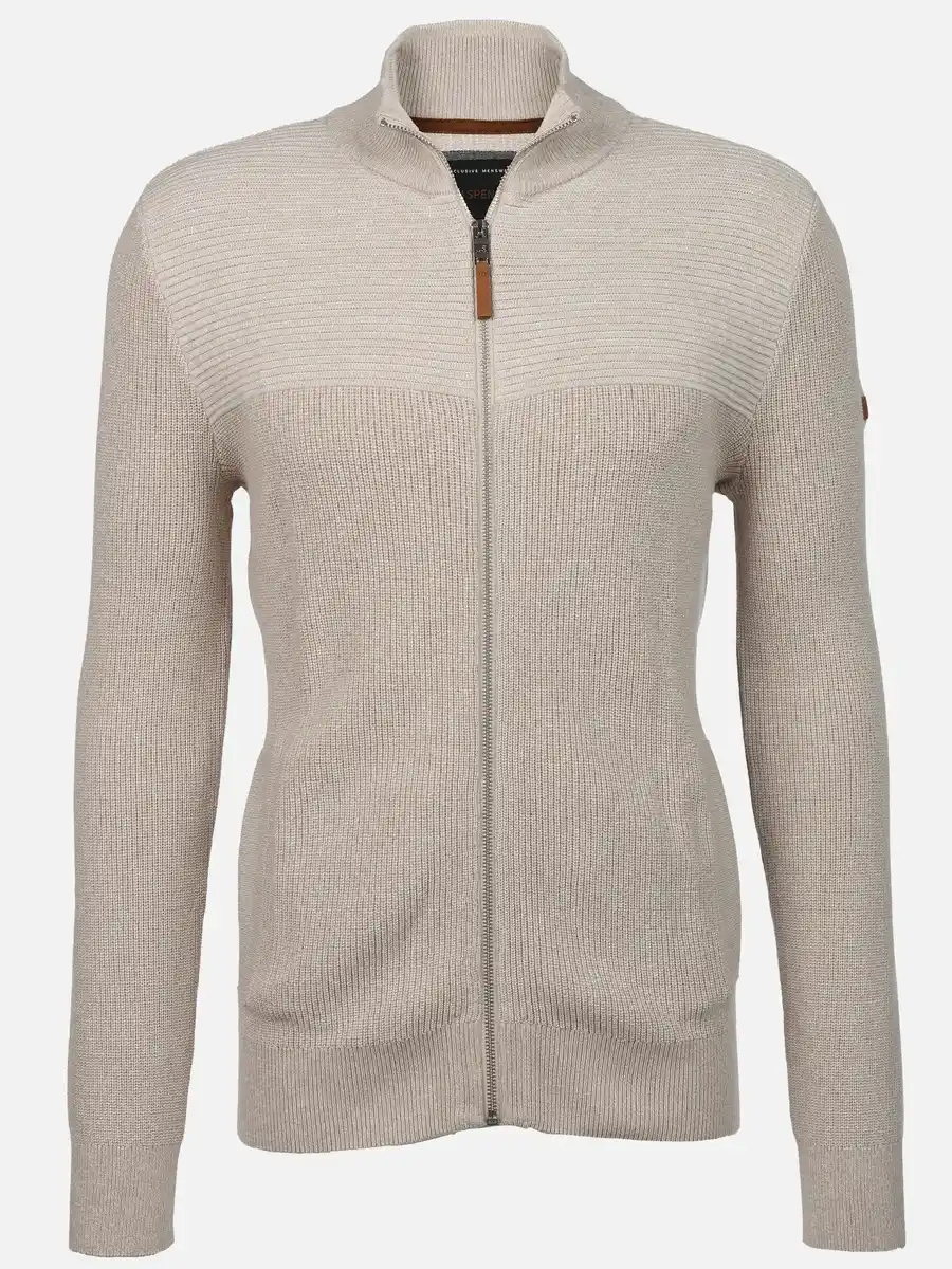 Bild 1 von Herren Strickcardigan mit Reißverschluss Beige