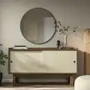 Bild 2 von FÖRSÄLJARE Sideboard, dunkelbeige Holz/hellbeige, 140x46x78 cm