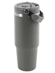 Thermobecher, Edelstahl, 900ml Grau