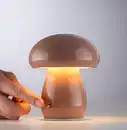 Bild 3 von IDEENWELT Akku-Pilzleuchte Braun