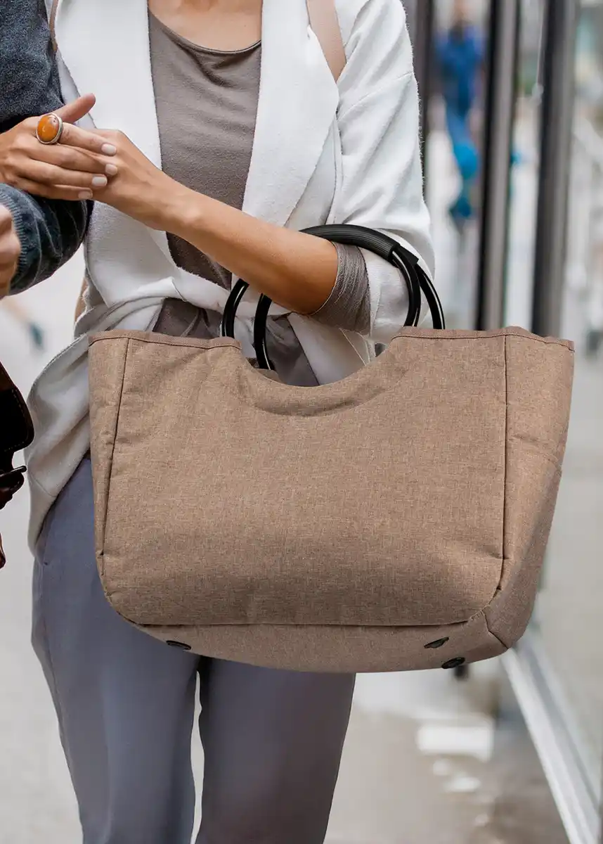 Bild 3 von IDEENWELT Shopper beige-melange