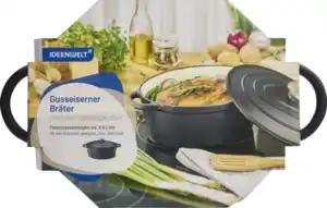 IDEENWELT Gusseisserner Bräter