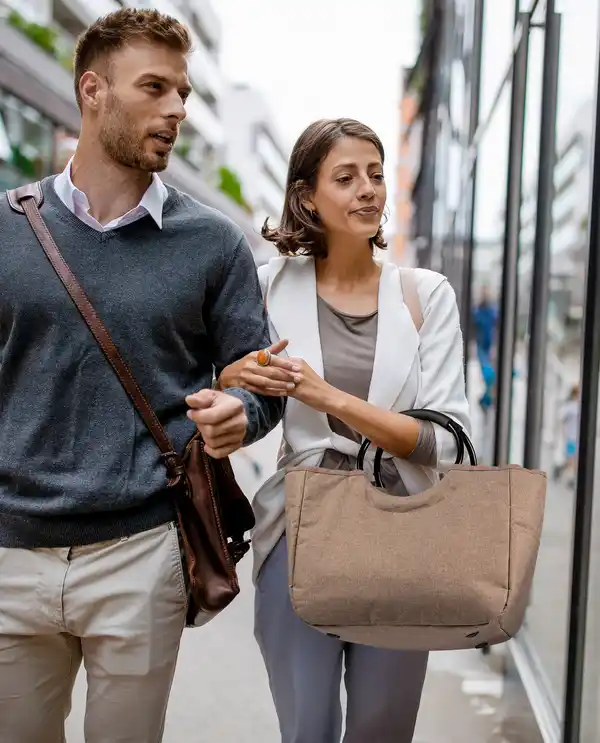Bild 2 von IDEENWELT Shopper beige-melange