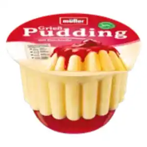 müller Pudding mit Soße