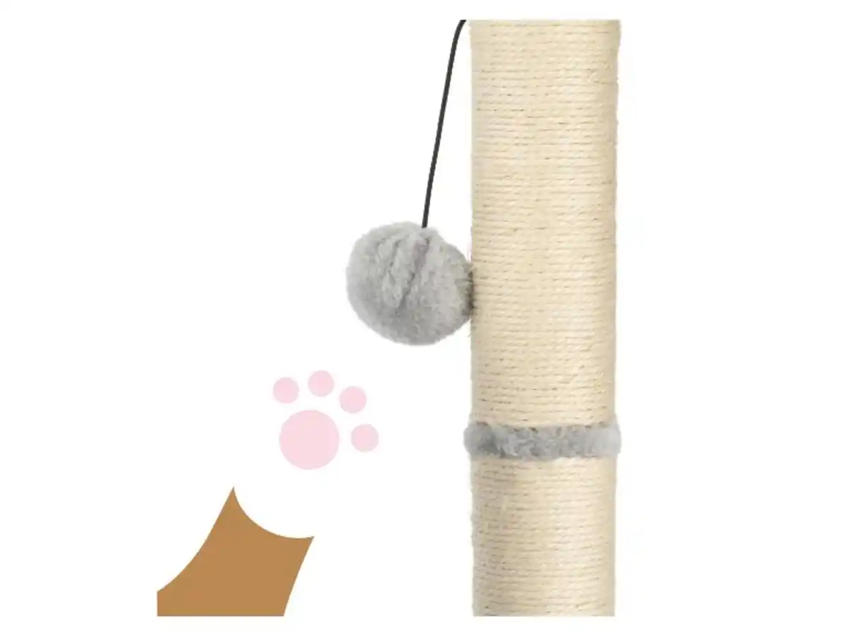 Bild 2 von MAX & MILA'S WORLD Katzen Kratzball / Kratzstamm mit Massagebrett / Kratzstamm mit Massagebürste