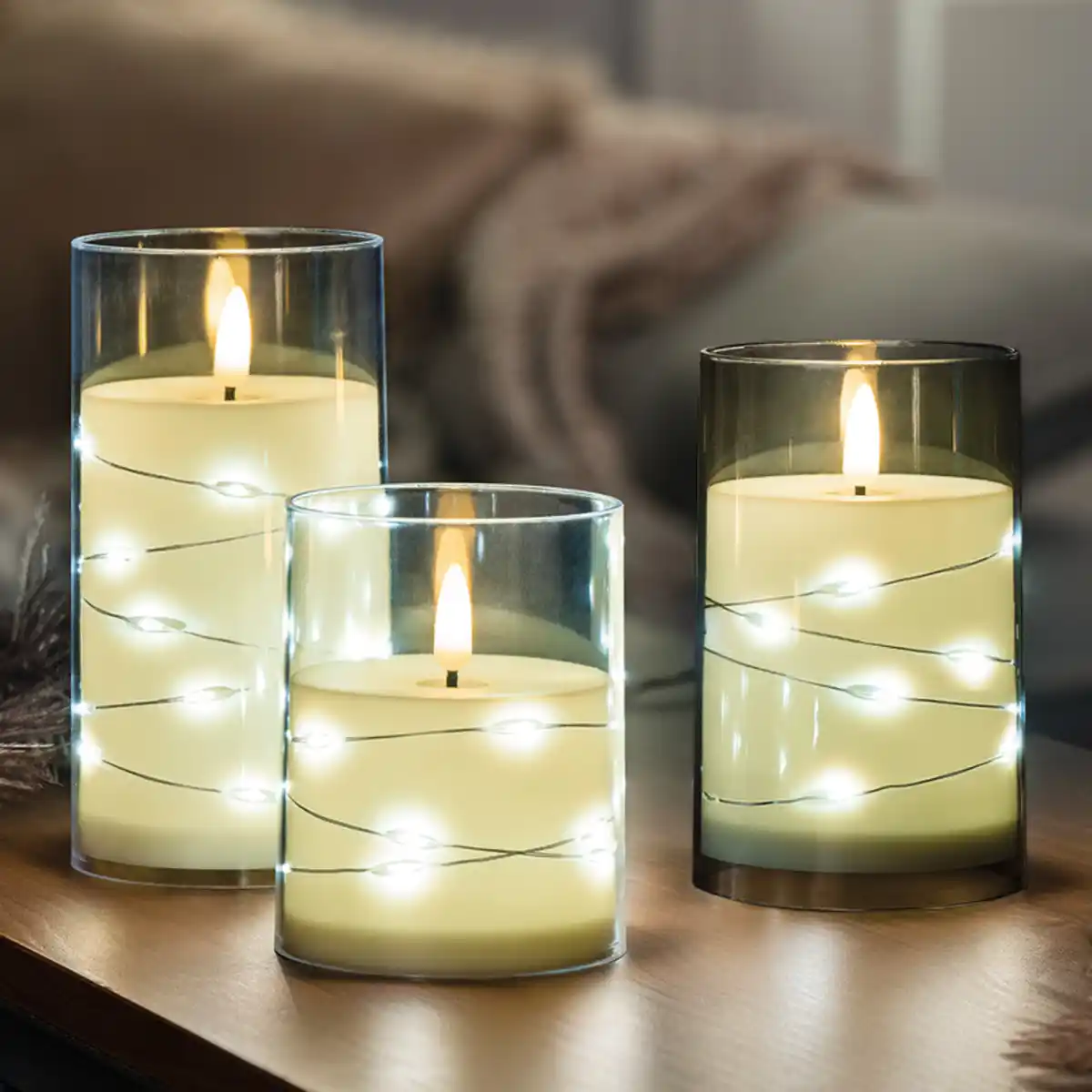 Bild 1 von I-Glow / Flower Power LED-3D-Kerze "Collar"