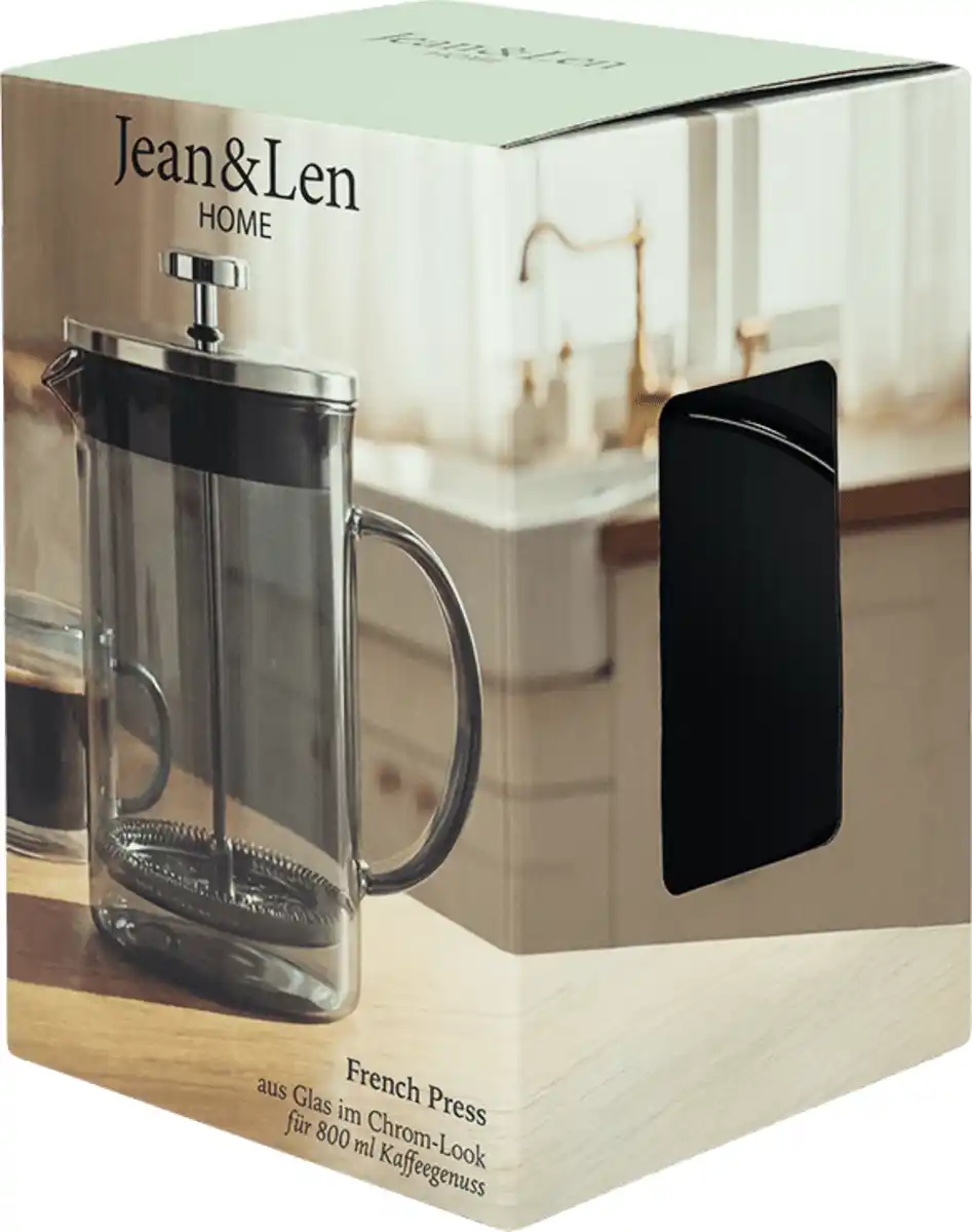 Bild 1 von Jean&Len French Press aus Glas, chrome (800 ml), 1 St