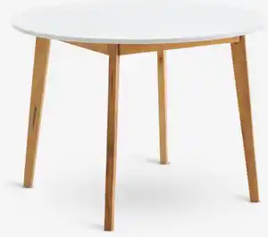 Esstisch JEGIND Ø105 weiß/natur