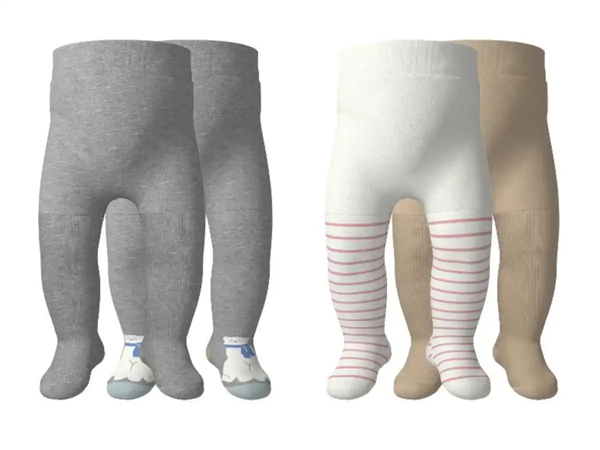 Bild 3 von LUPILU® Baby Mädchen Strumpfhose Vollfrottee Thermo, 2 Stück