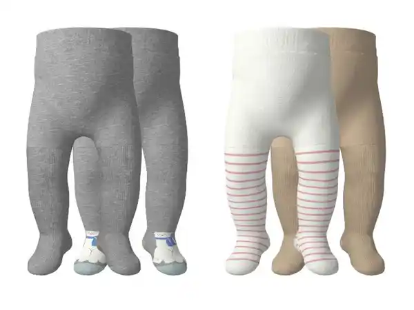 Bild 3 von LUPILU® Baby Mädchen Strumpfhose Vollfrottee Thermo, 2 Stück