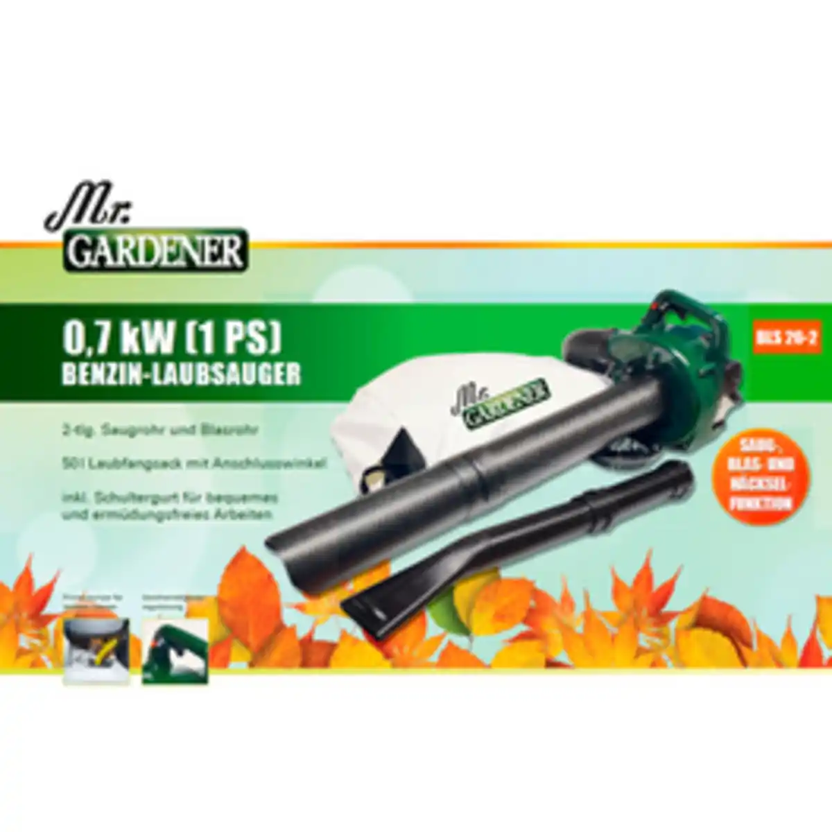 Bild 2 von Mr. GARDENER Benzin-Laubsauger »BLS 26-2«, 0,7 kW, max. Blasgeschwindigkeit: 180 km/h