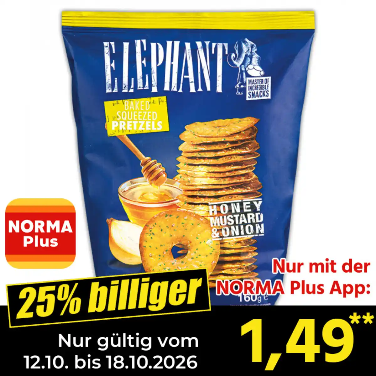 Bild 1 von Master Of Incredible Snacks Elephant Laugengebäck