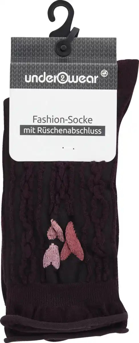 Bild 1 von under2wear Rüschensocke Herz beere 39/42