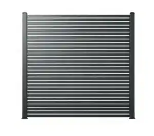 Hardin 1fachgut Premium Aluminium-Rhombus-Sichtschutzzaun CORTINA - 1x Element + 2x Pfosten - Anthrazit