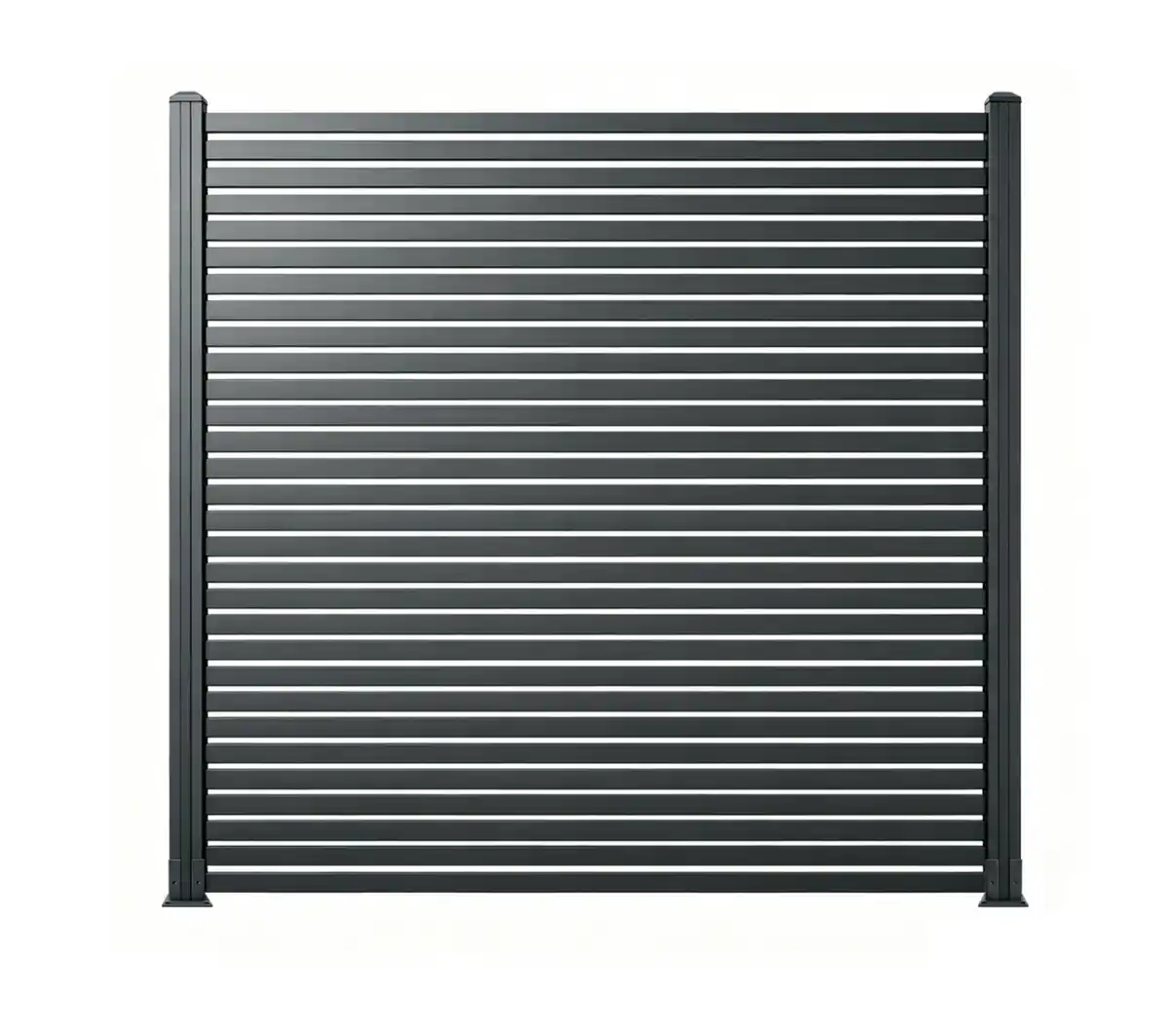 Bild 1 von Hardin 1fachgut Premium Aluminium-Rhombus-Sichtschutzzaun CORTINA - 1x Element + 2x Pfosten - Anthrazit