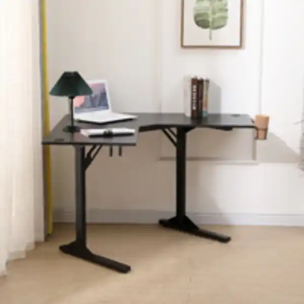 Bild 3 von Happy Home Ecktisch in L-Form für das Homeoffice, ca. 120 x 120 x 76 cm – Schwarz