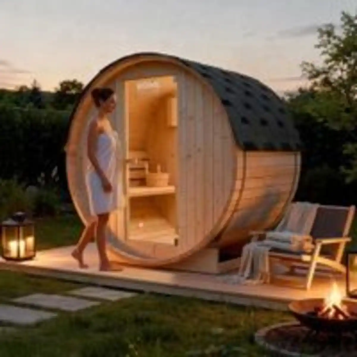 Bild 2 von Home Deluxe Outdoor Fasssauna LAHTI M