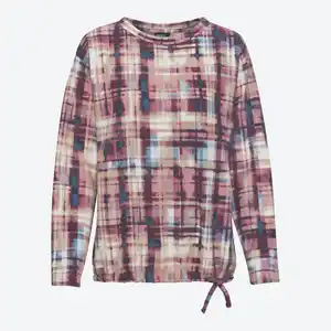 Damen-Pullover mit Kordelzug am Saum