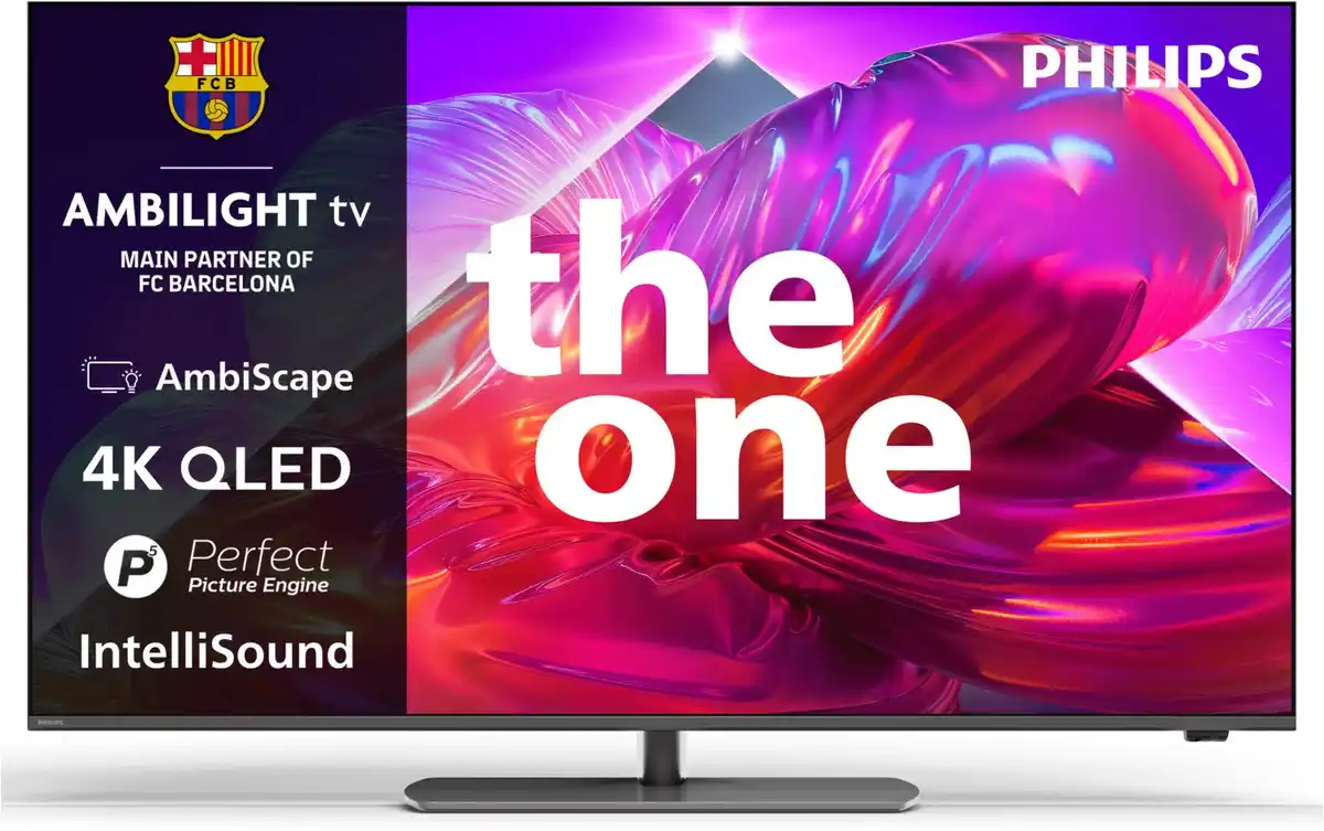 Bild 1 von 50PQS9001/12 The One 126 cm (50") QLED Ambilight TV grau