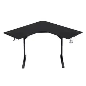 Happy Home Ecktisch in L-Form für das Homeoffice, ca. 120 x 120 x 76 cm – Schwarz