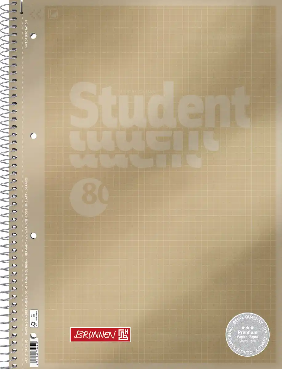 Bild 2 von BRUNNEN Collegeblock Metallic A4 Liniert