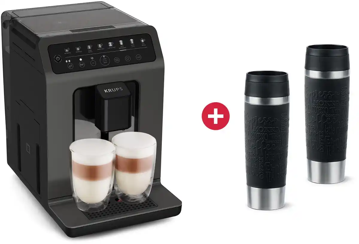 Bild 1 von EA89Z Classic Edition Kaffee-Vollautomat schwarz/anthrazit + Dein Geschenk: 2x emsa Travel Mug Isolierbecher (0,5L) schwarz