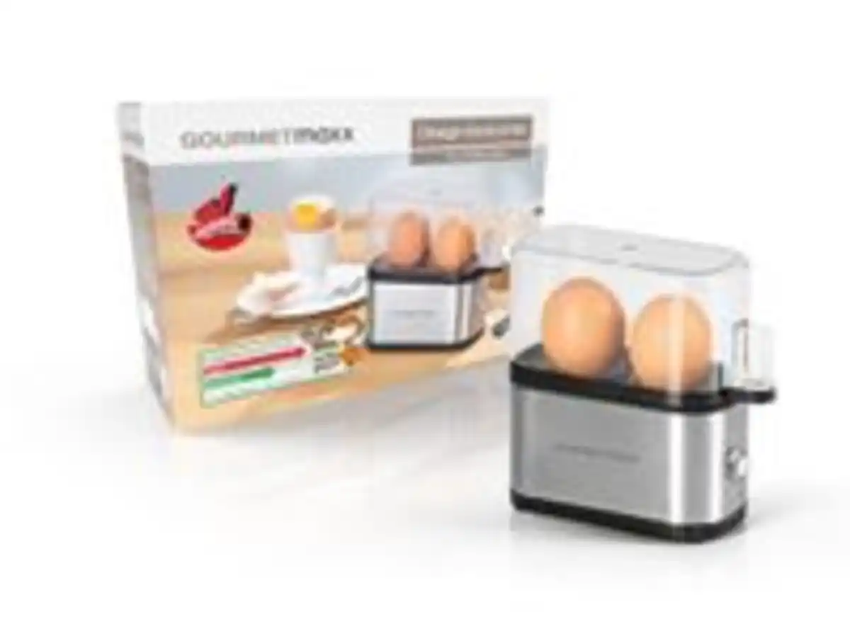 Bild 4 von GOURMETmaxx Eierkocher Kompakt 2.0 250W schwarz/silber