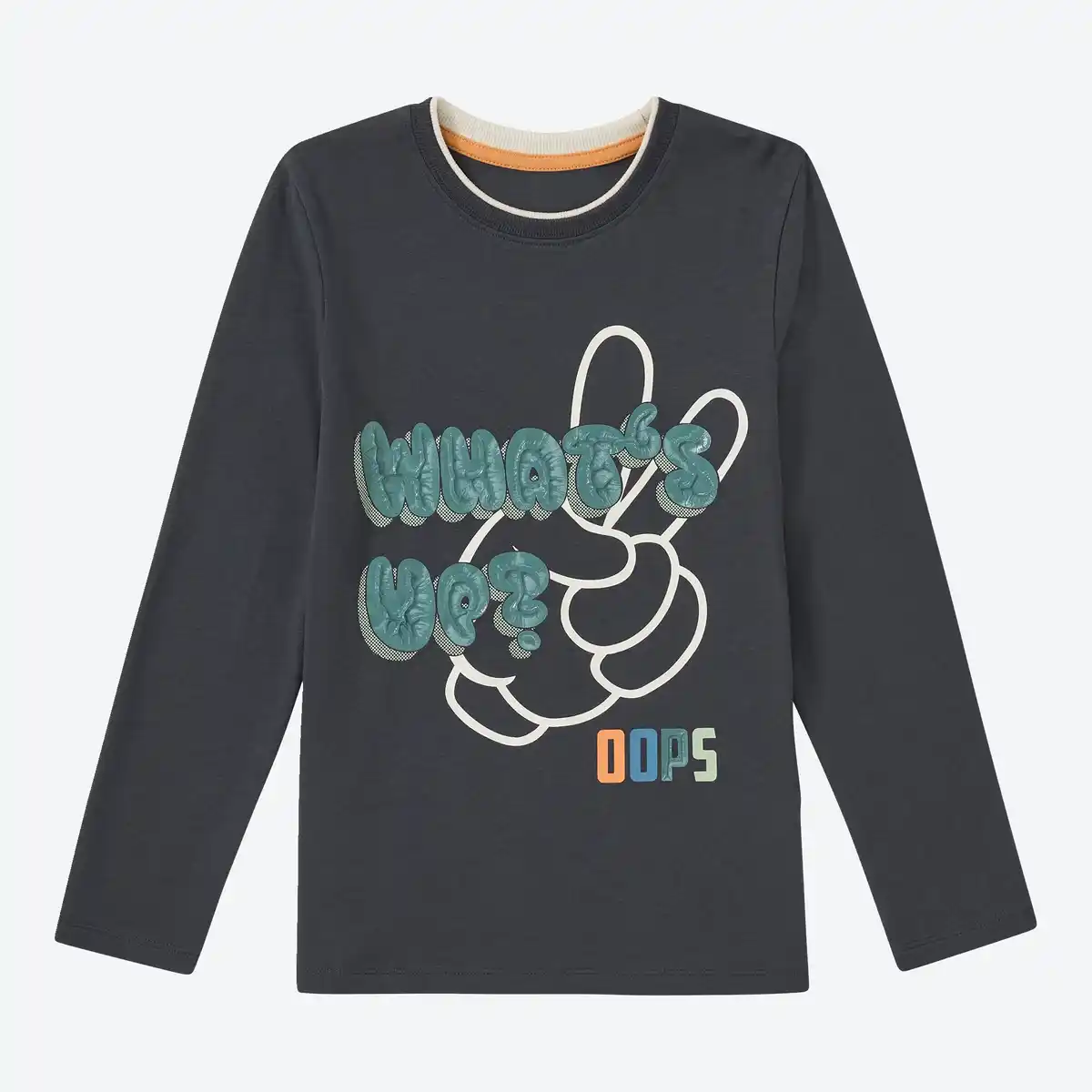 Bild 1 von Kinder-Jungen-Langarmshirt mit Rippbündchen