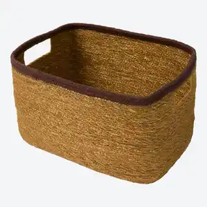 Aufbewahrungskorb mit Henkel aus Seegras