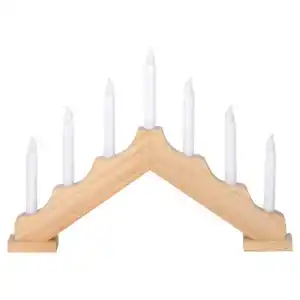 HOME CREATION LED-Lichterbogen, Kerzenbogen, Holz