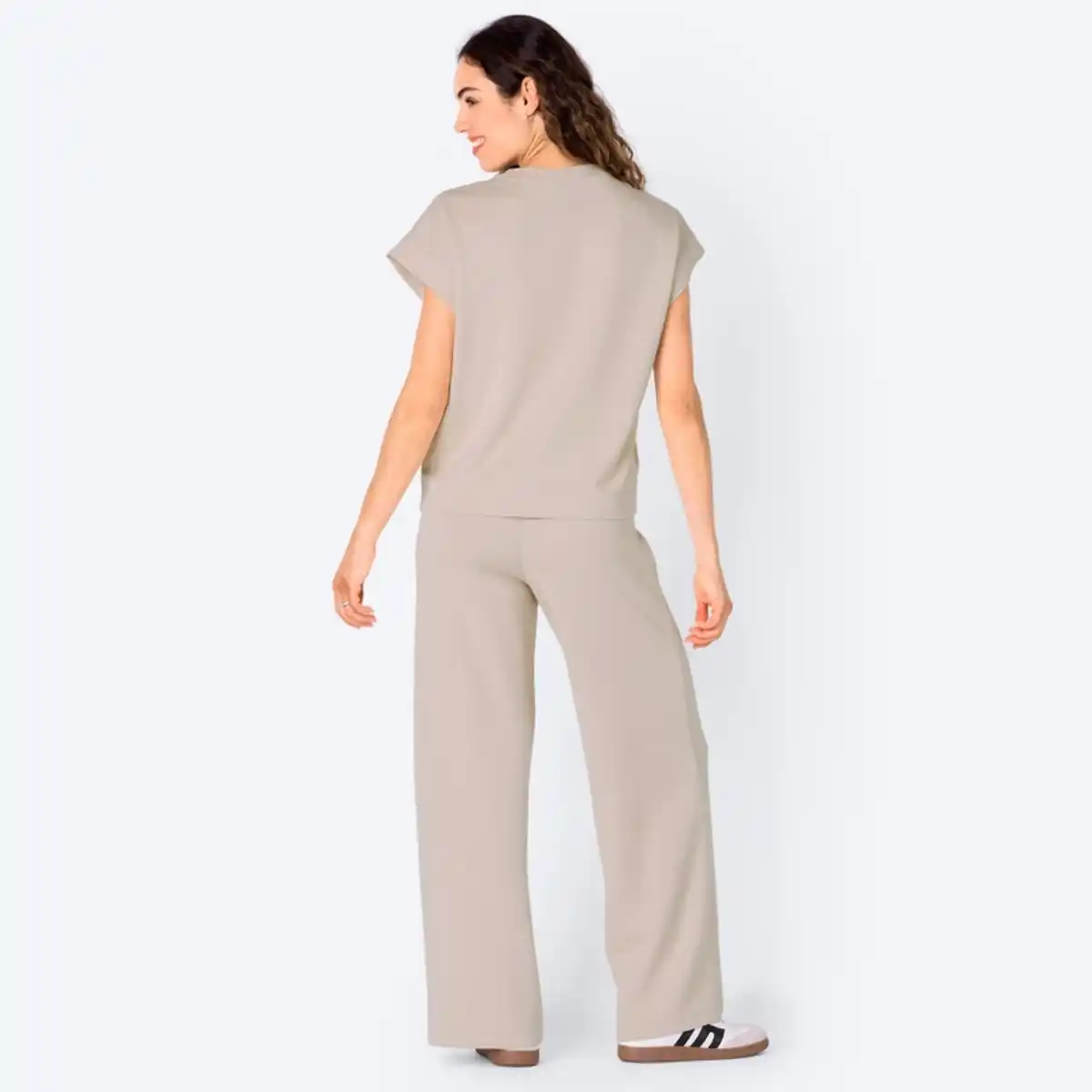 Bild 4 von Damen-Stoffhose mit elastischem Bund und weitem Bein