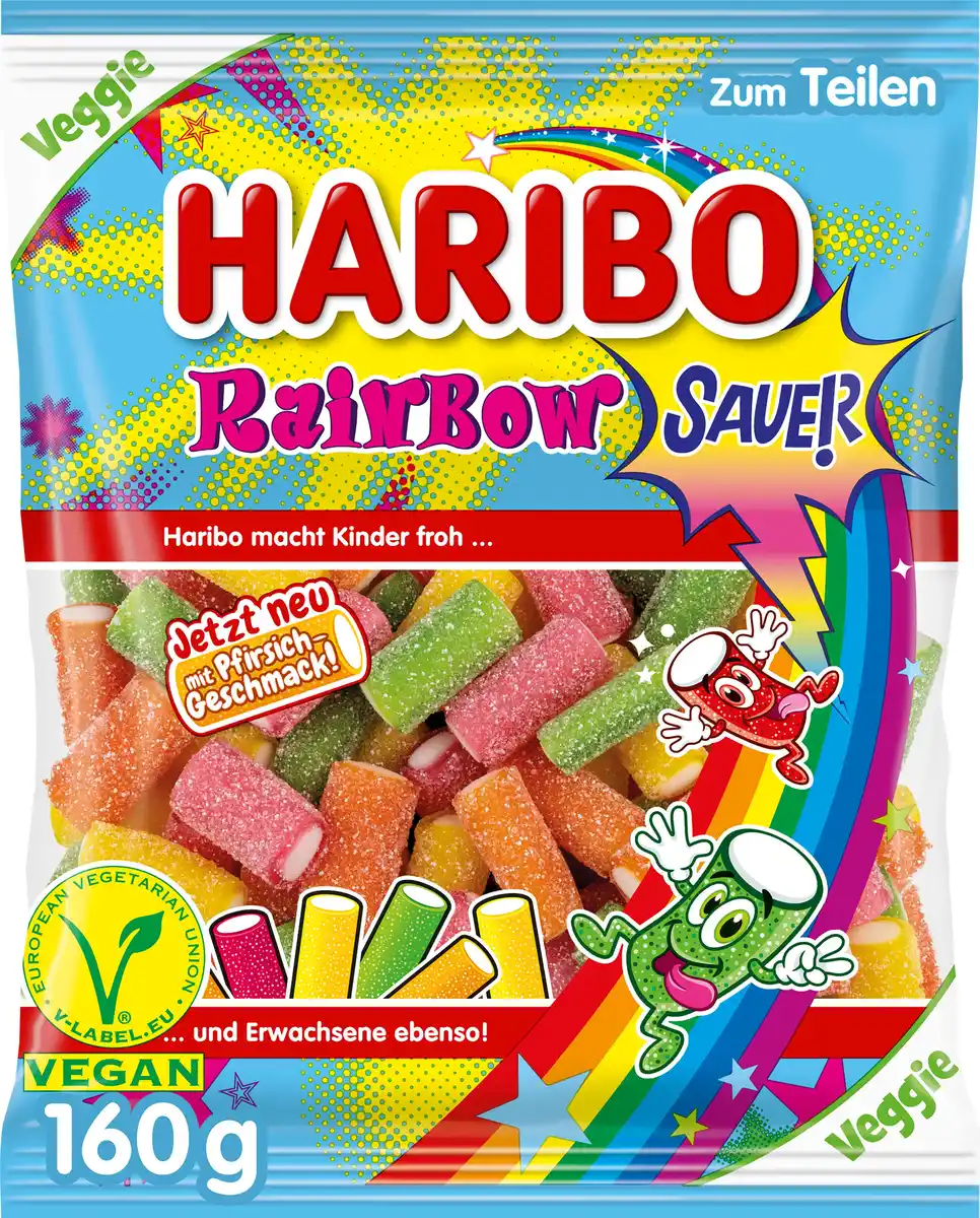 Bild 1 von Haribo Fruchtgummi Rainbow Fizz sauer, 160 g