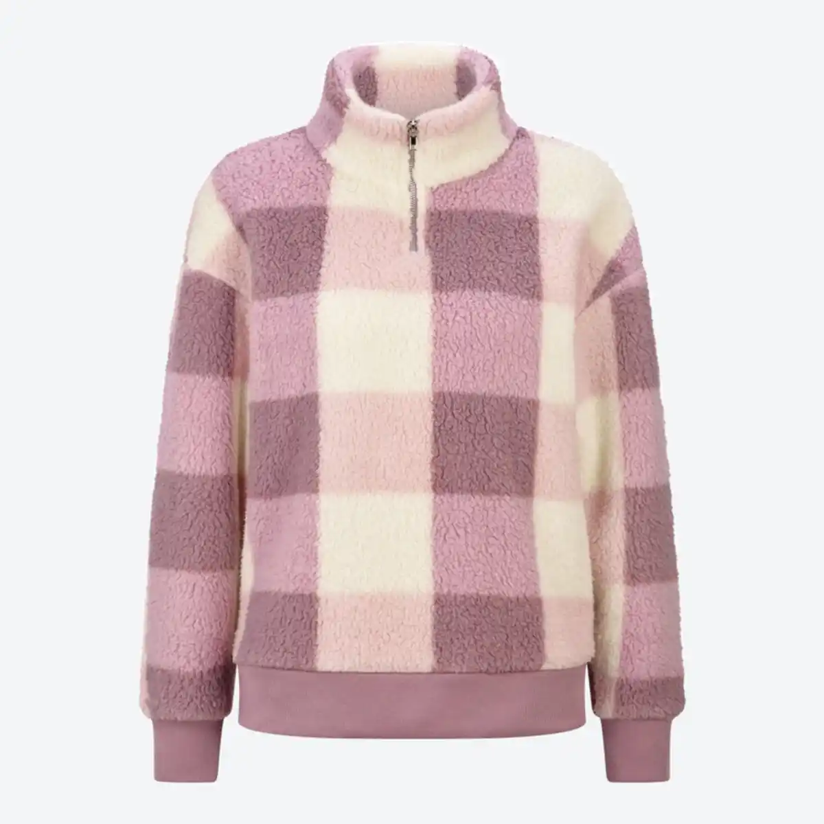 Bild 2 von Damen-Homewear-Fleece-Troyer mit Stehkragen
