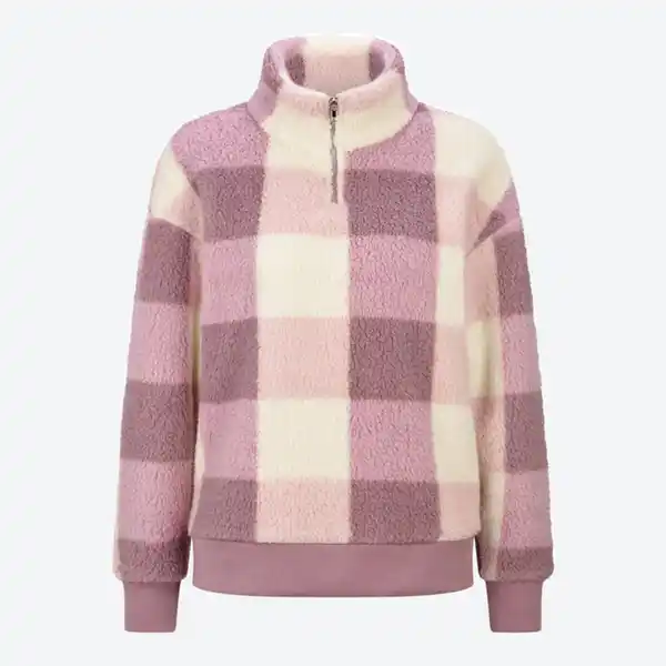 Bild 2 von Damen-Homewear-Fleece-Troyer mit Stehkragen