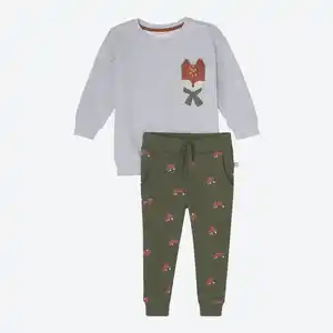 Baby-Jungen-Set mit Fuchstasche, 2-teilig