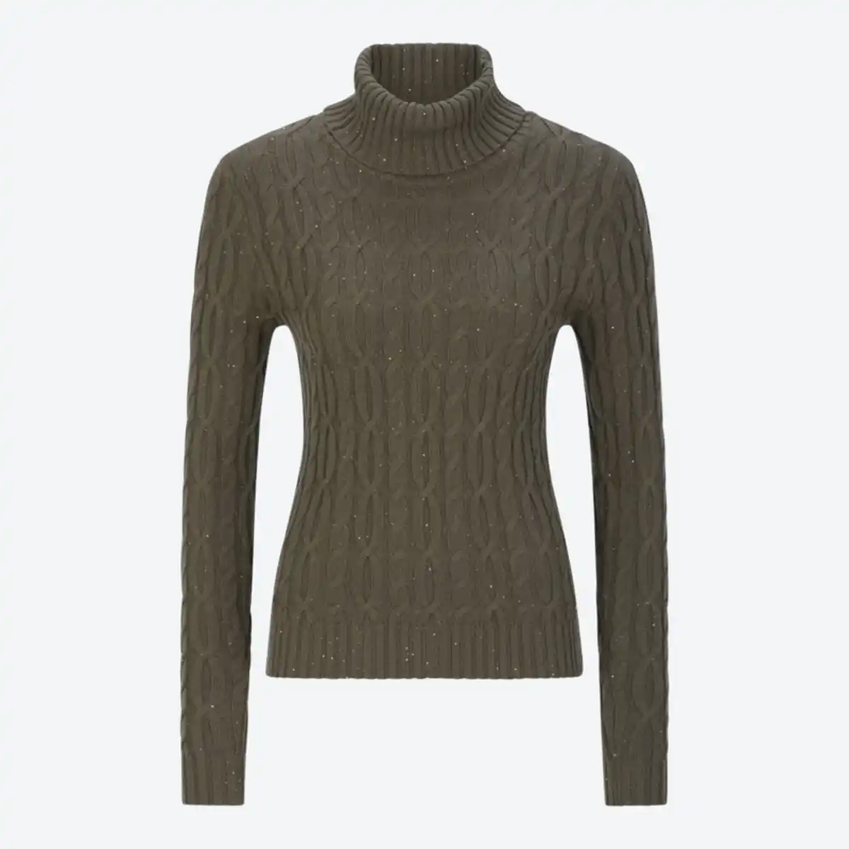 Bild 2 von Damen-Zopfstrickpullover mit Rollkragen