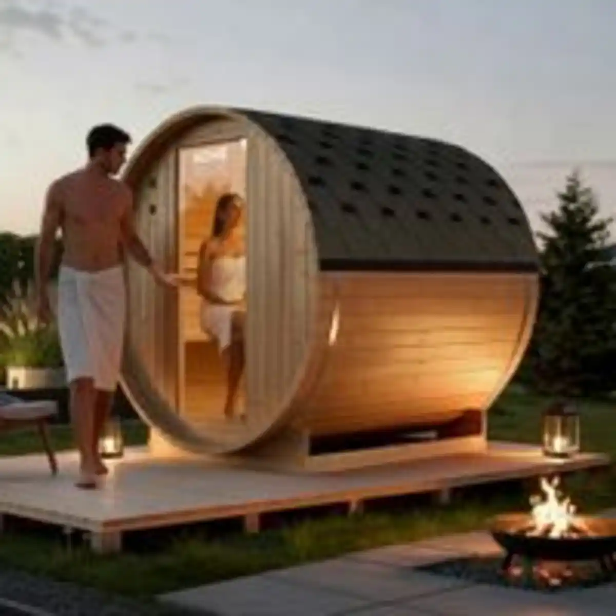 Bild 2 von Home Deluxe Outdoor Fasssauna LAHTI L