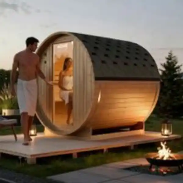 Bild 2 von Home Deluxe Outdoor Fasssauna LAHTI L