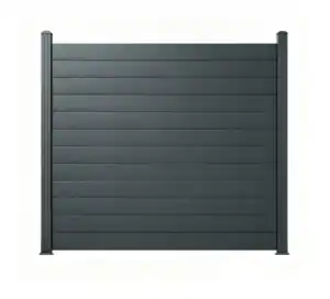Hardin 1fachgut Premium Aluminium-Sichtschutzzaun CORTINA - 1x Element + 2x Pfosten - Anthrazit