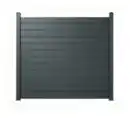 Bild 1 von Hardin 1fachgut Premium Aluminium-Sichtschutzzaun CORTINA - 1x Element + 2x Pfosten - Anthrazit
