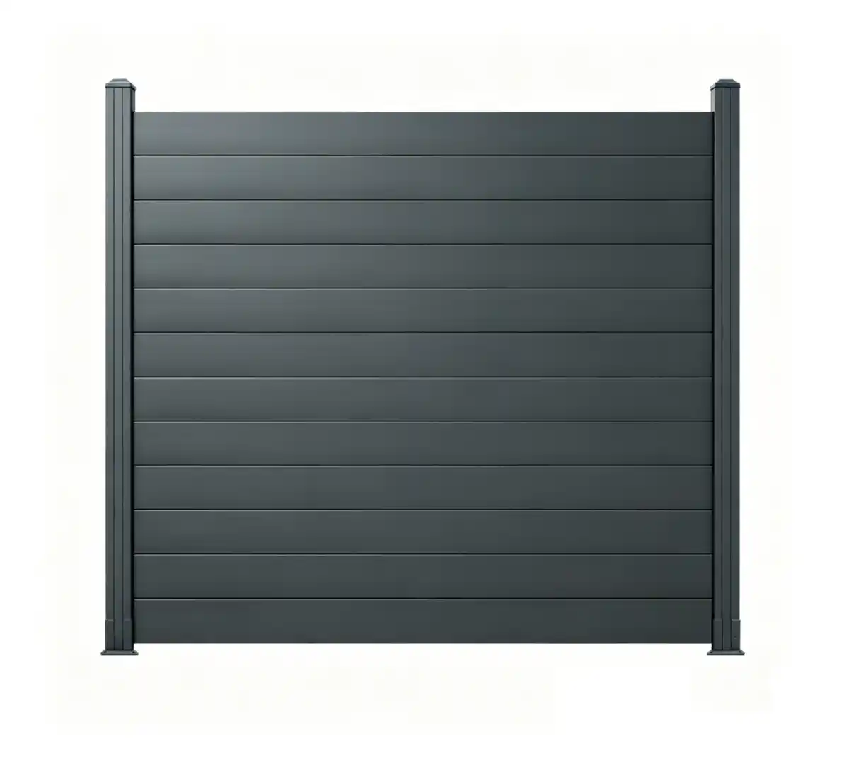 Bild 1 von Hardin 1fachgut Premium Aluminium-Sichtschutzzaun CORTINA - 1x Element + 2x Pfosten - Anthrazit