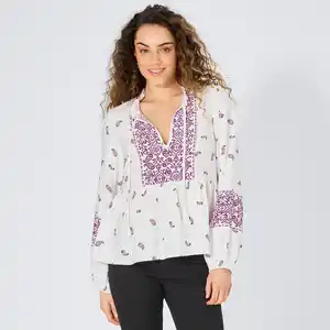 Damen-Bluse mit Paisley-Muster