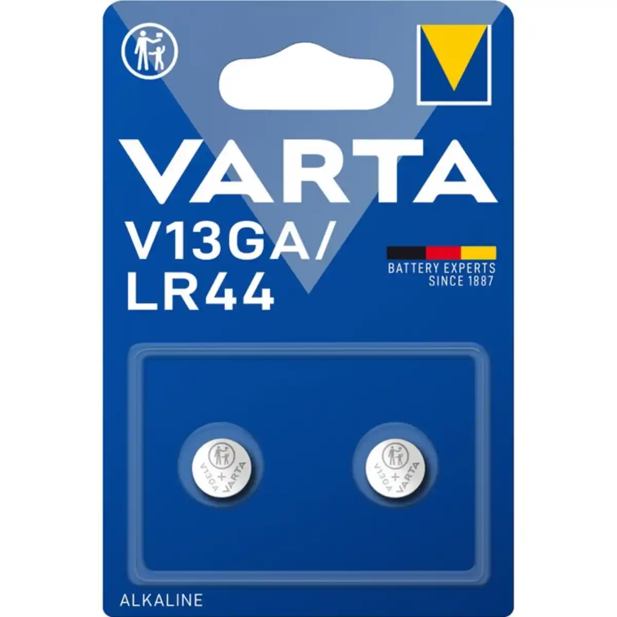 Bild 1 von 2 Knopfzellen - Varta V13GA - Alkaline 1,5V LR44
