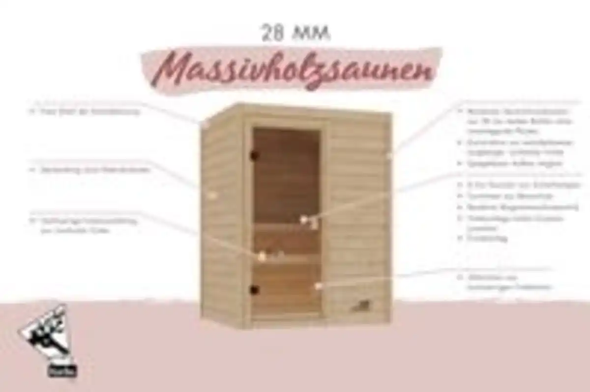 Bild 3 von Karibu Innensauna Josie Fronteinstieg inkl. 3,6kW Saunaofen integr. Strg.