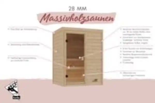 Bild 3 von Karibu Innensauna Josie Fronteinstieg inkl. 3,6kW Saunaofen integr. Strg.