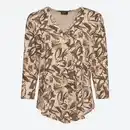 Bild 1 von Damen-Langarmshirt mit V-Ausschnitt und Falte vorne