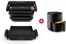 Bild 1 von GC7148 Optigrill Snacking & Baking Kontaktgrill schwarz + Dein Geschenk: Tefal EY1458 Easy Fry Compact Heißluft-Fritteuse