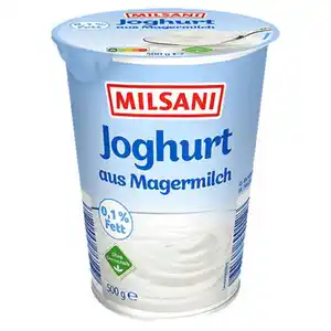 MILSANI Joghurt mild aus Magermilch, 0,1 % Fett, 500 g